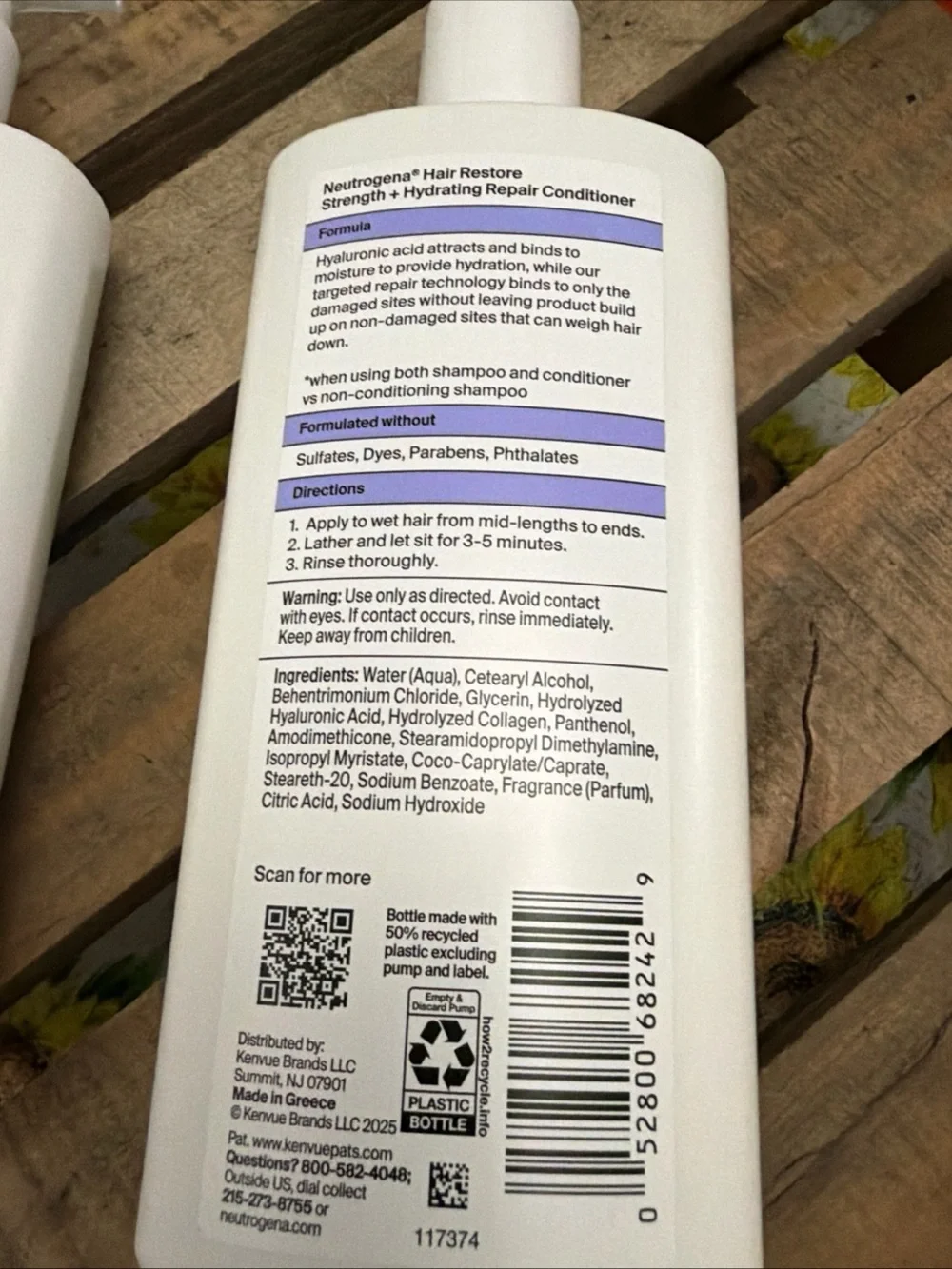 Neutrogena Hair Restore Strength + Purity Shampoo & Conditioner -